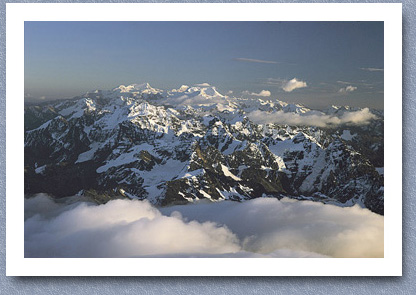 View north from the summit of Huayna Potosi, Cordillera Real