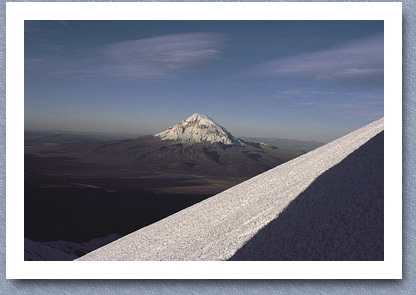 View of Sajama from the Payachata volcanoes