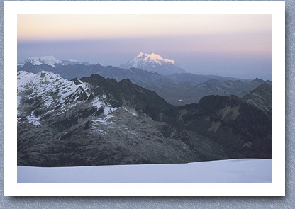 View of Illimani from Huayna Potosi