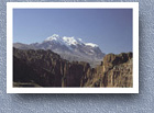 View of Illimani from the Palca Canyon