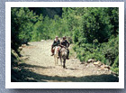 Mapuche couple riding to Santa Barbara