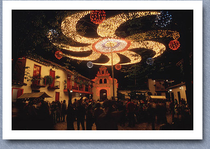 Christmas lights, Cerro Nutibara, Medellin