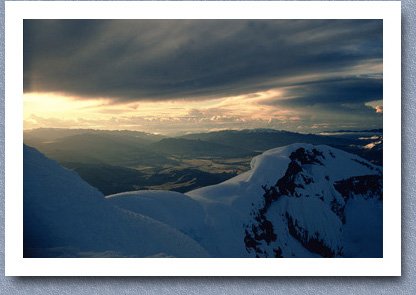 View east from Cotopaxi crater